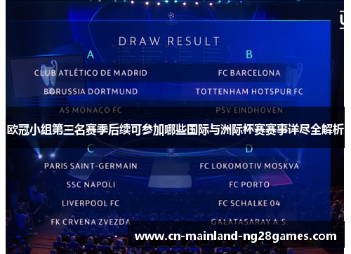 欧冠小组第三名赛季后续可参加哪些国际与洲际杯赛赛事详尽全解析 欧冠小组第三名赛季后续可参加哪些国际与洲际杯赛赛事详尽全解析
